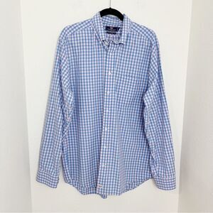 Vineyard Vines Slim Fit Murray Gingham Blue & Pink Button Down